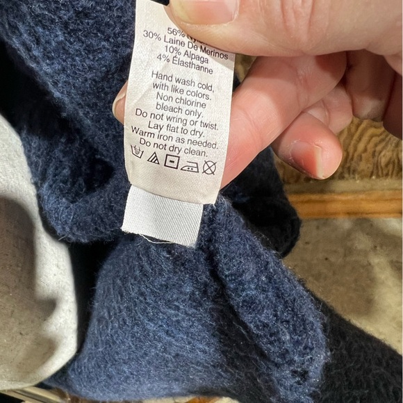 Madewell Alpaca Merino Wool Blend Waffle Stitch Open Front Long Cardigan Sweater - Picture 10 of 10